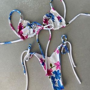 Vincija Swim Pink and Blue floral set
